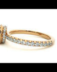 Inel de Logodnă Legacy cu Moissanite Halo Pavé de 1.17 ct