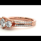 Inel de Logodnă Solitaire Pavè cu Diamante Create în Laborator de 0.90 ct