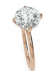 Inel de Logodnă Solitaire Rotund cu Halo Ascuns din Aur 14k cu Diamante Create în Laborator de 2.3 ct