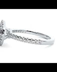 Inel de Logodnă Pinnacle din Aur 14k cu Diamante Create în Laborator Halo Pavé de 1.03 ct
