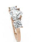 Inel de Logodnă Forever Heart din Aur 14k cu Trei Moissanite de 2.4 ct