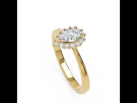 St. Moritz Pear 0.5 ct YG video
