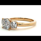 Inel de Logodnă Solitaire cu Trei Diamante Create în Laborator de 1.57 ct