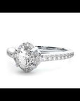 Inel de Logodnă Chateau din Aur 14k cu Moissanite Halo Pavé de 1.54 ct