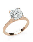 Inel de Logodnă Solitaire Cushion din Aur 14k cu Moissanit de 2.6 ct