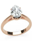 Inel de Logodnă Solitaire Pear din Aur 14k cu Diamant Creat în Laborator de 1.3 ct