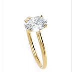 Inel de Logodnă Enigma din Aur 14k cu Diamant Creat în Laborator Solitaire Oval de 0.8 ct