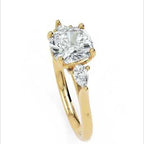 Inel de Logodnă L'Amour din Aur 14k cu Trei Moissanite de 1.7 ct