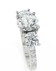 Inel de Logodnă Comtesse Éclat Pavé cu Trei Diamante Naturale de 2.63 ct