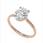 Inel de Logodnă din Aur 18k cu Diamant Creat în Laborator Oval de 1.5 ct