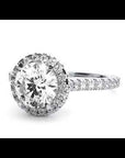 Inel de Logodnă din Aur 14k cu Moissanite Brilliant Halo Pavé de 1.58 ct