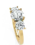 Inel de Logodnă Vicomtesse Élise cu Trei Diamante Naturale Rotunde de 2.41 ct
