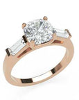 Inel de Logodnă Genovese cu Trei Moissanite de 1.9 ct