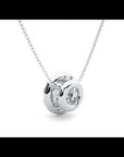 Lanț din Aur 14k cu Pandantiv Rotund Brilliant, Diamante Create în Laborator de 1.88 ct