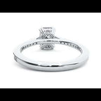 Inel de Logodnă Pavé din Aur 14k cu Moissanite Tăietură Emerald de 1.45 ct