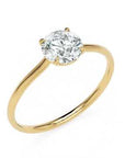 Inel de Logodnă Brilliance din Aur 14k cu Moissanite Solitaire Rotund de 0.8 ct