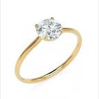 Inel de Logodnă Brilliance din Aur 14k cu Moissanite Solitaire Rotund de 0.8 ct