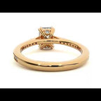 Inel de Logodnă Pavé din Aur 14k cu Moissanite Tăietură Emerald de 1.45 ct