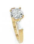 Inel de Logodnă Genovese cu Trei Moissanite de 1.9 ct