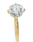 Inel de Logodnă Solitaire Rotund cu Halo Ascuns din Aur 14k cu Diamante Create în Laborator de 2.3 ct