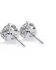 Cercei Stud La Reina din Aur 14k cu Moissanite Tăietură Briliant de 2.5 ct