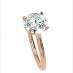Inel de Logodnă din Aur 14k cu Moissanite Solitaire Rotund de 1.5 ct