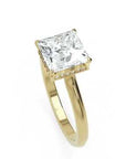 Inel de Logodnă Solitaire din Aur 14k cu Diamant Natural Princess de 2.15 ct