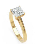 Inel de Logodnă Solitaire Princess din Aur 14k cu Diamant Creat în Laborator de 1 ct