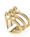 Inel Aurelia Chevron Minimalist din Aur 18k