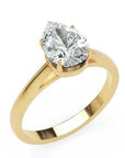 Inel de Logodnă Solitaire Pear din Aur 14k cu Diamant Creat în Laborator de 1.3 ct