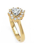Inel de Logodnă Vintage Heart din Aur 14k cu Diamante Naturale de 0.65 ct