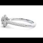Inel de Logodnă Celestial cu Moissanite Halo Pavé de 1.05 ct