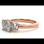 Inel de Logodnă Solitaire cu Trei Diamante Create în Laborator de 1.57 ct