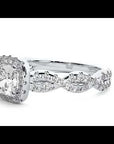 Inel de Logodnă din Aur 14k cu Diamante Create în Laborator Pavé in Formă De Spirală de 0.75 ct
