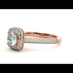 Inel de Logodnă Celestial cu Moissanite Halo Pavé de 1.05 ct
