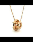 Lanț din Aur 14k cu Pandantiv Rotund Brilliant, Diamante Create în Laborator de 1.88 ct