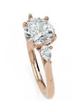 Inel de Logodnă L'Amour cu Trei Moissanite de 1.7 ct