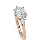 Inel de Logodnă L'Amour din Aur 14k cu Trei Moissanite de 1.7 ct