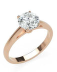 Inel de Logodnă Solitaire Rotund din Aur 14k cu Diamant Creat în Laborator de 1.3 ct