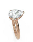 Inel de Logodnă Solitaire din Aur 18k cu Diamant Natural Pară de 1.87 ct