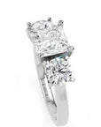 Inel de Logodnă Princesse Étoile cu Trei Diamante Create în Laborator de 2.45 ct
