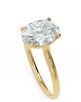 Inel de Logodnă din Aur 14k cu Moissanite Oval Solitaire de 1.6 ct