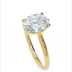 Inel de Logodnă din Aur 18k cu Diamant Creat în Laborator Oval de 1.5 ct