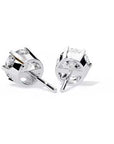 Cercei Solitaire Stud Luxury din Aur 14k cu Moissanite de 2.57 ct