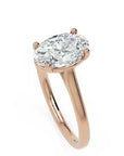 Inel de Logodnă Duchesse Éléonore din Aur 14k cu Moissanite Oval de 1.45 ct