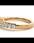 Inel de Logodnă din Aur 14k cu Diamante Create în Laborator Solitaire Etern Pavé de 1.12 ct