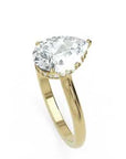 Inel de Logodnă Solitaire din Aur 18k cu Diamant Natural Pară de 1.87 ct