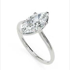 Inel de Logodnă din Aur 14k cu Diamant Marquise Creat în Laborator de 1.3 ct