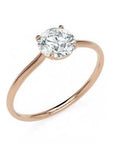 Inel de Logodnă Brilliance din Aur 14k cu Moissanite Solitaire Rotund de 0.8 ct