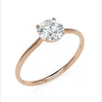 Inel de Logodnă Brilliance din Aur 14k cu Moissanite Solitaire Rotund de 0.8 ct